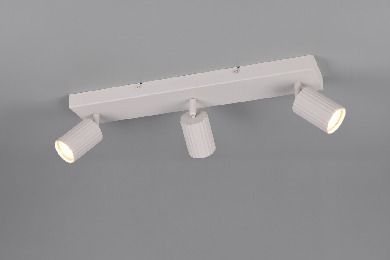 Plafoniera Soka, TRIO, 50x9x14.5 cm, 10W, 3x GU10, metal, gri - imagine 5
